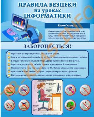 Правила безпеки на уроках інформатики