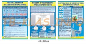 Комплект стендів з правилами безпеки в кабінет інформатики