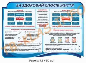 Стенд “За здоровий спосіб життя”