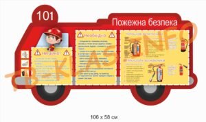 Стенд “Пожежна безпека” для дітей