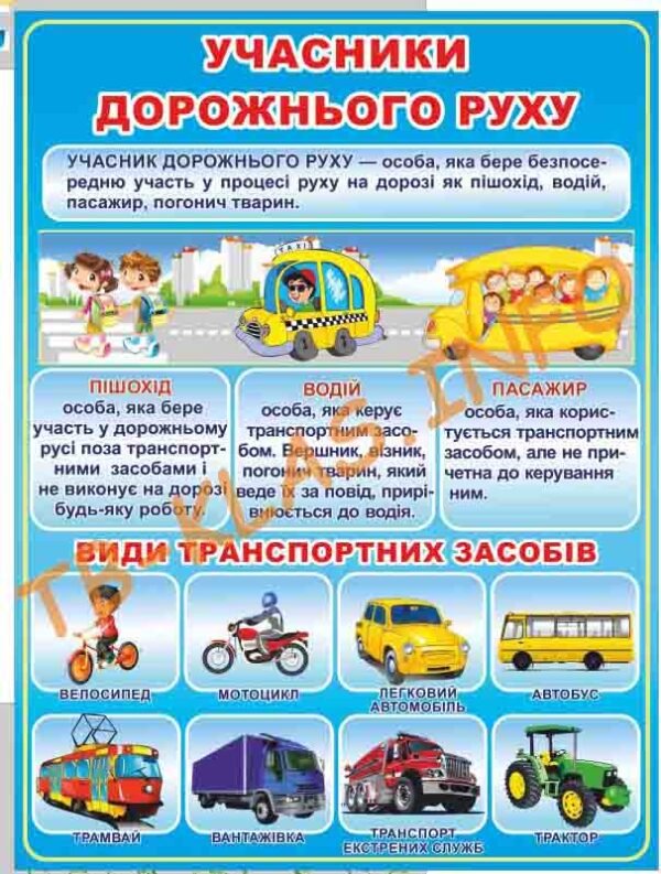 Стенд “Учасники дорожнього руху”