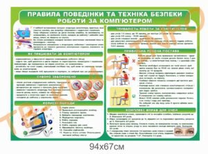 Стенд “Правила поведінки та техніка безпеки роботи за комп’ютером”