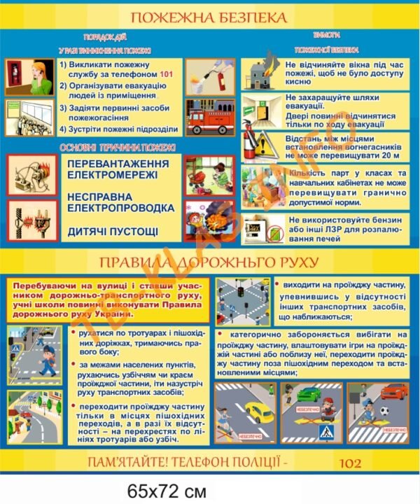 Стенд “Пожежна безпека. Правила дорожнього руху”