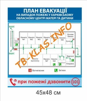 Стенд “План евакуації з приміщення”
