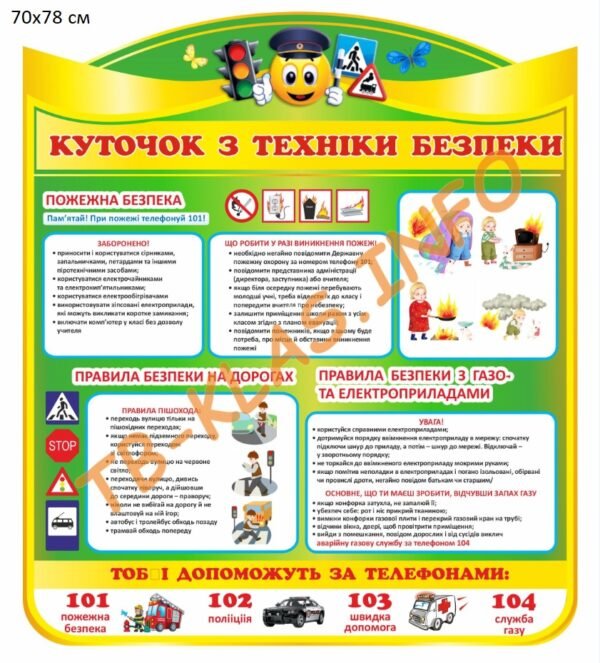 Стенд “Куточок з техніки безпеки”