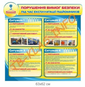 Стенд “Безпека при роботі підйомного крану”