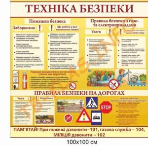 Стенд з техніки безпеки для школи