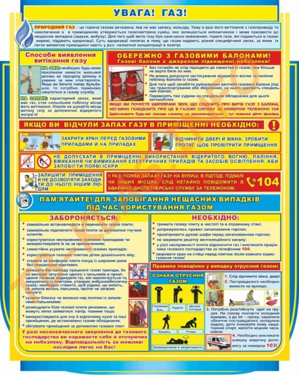 Стенд з газової безпеки “Увага, газ!”