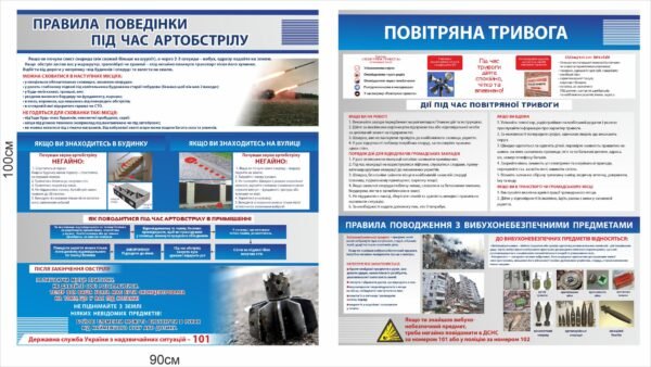Стенди “Правила поведінки під час тривоги”