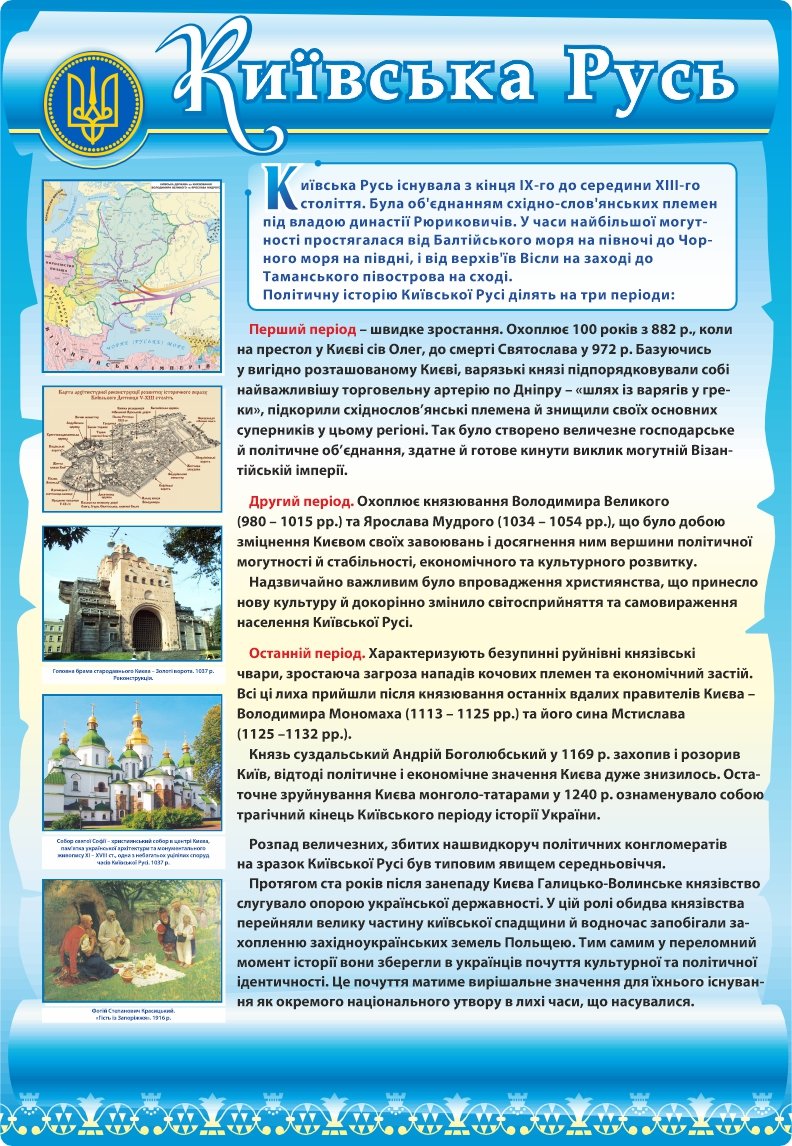 Комплект стендів з історії України