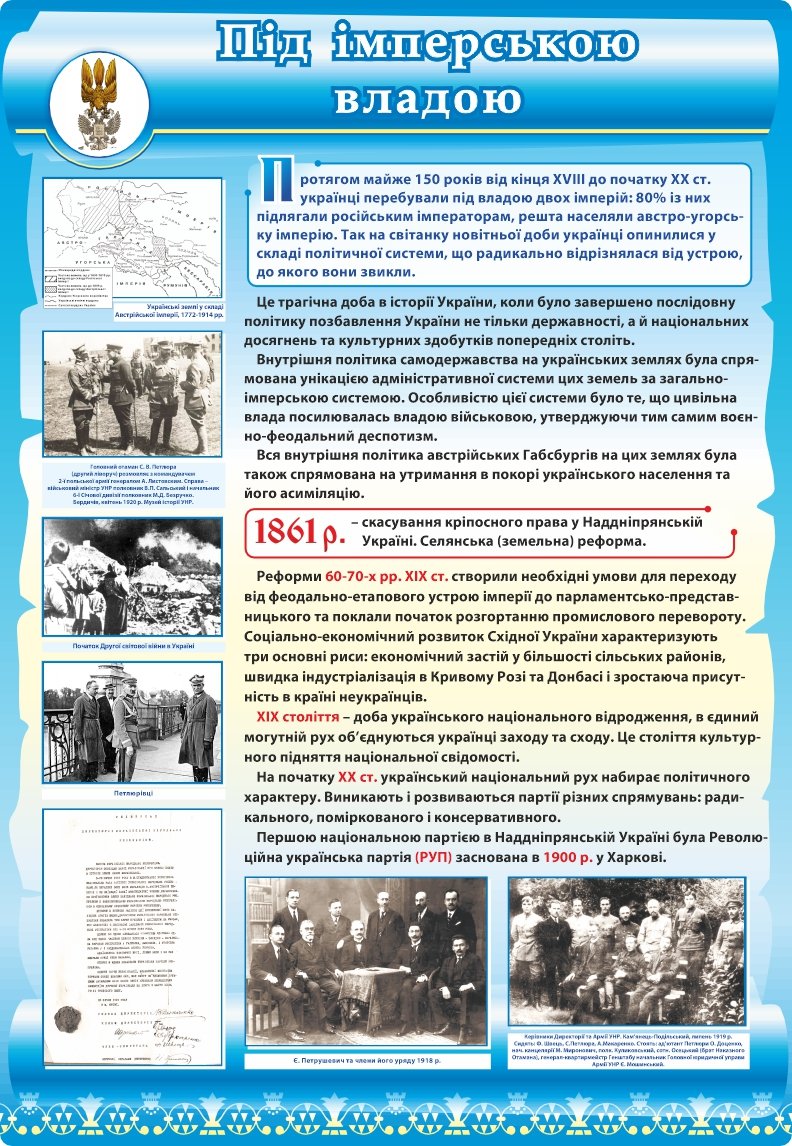 Комплект стендів з історії України
