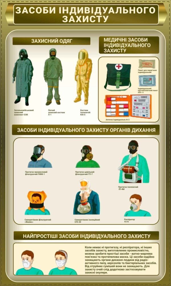 Військовий стенд “Засоби індивідуального захисту”