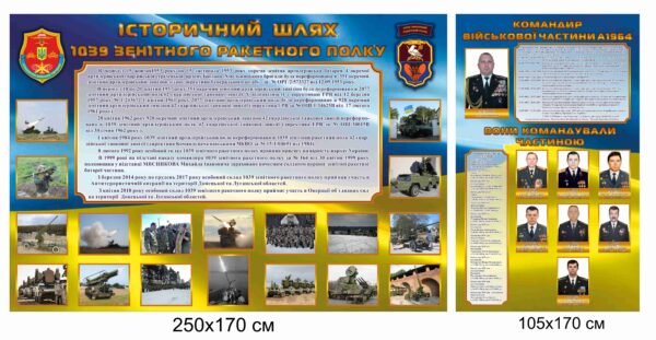 Стенд “Історичний шлях зенітного ракетного полку”