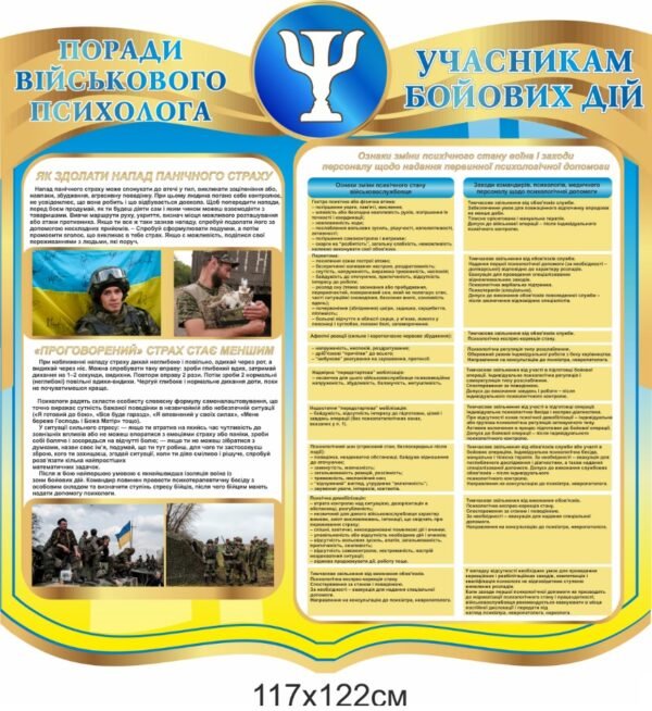 Стенд “Поради психолога учасникам бойових дій”