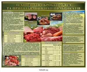 Стенд “Технологія приготування напівфабрикатів”