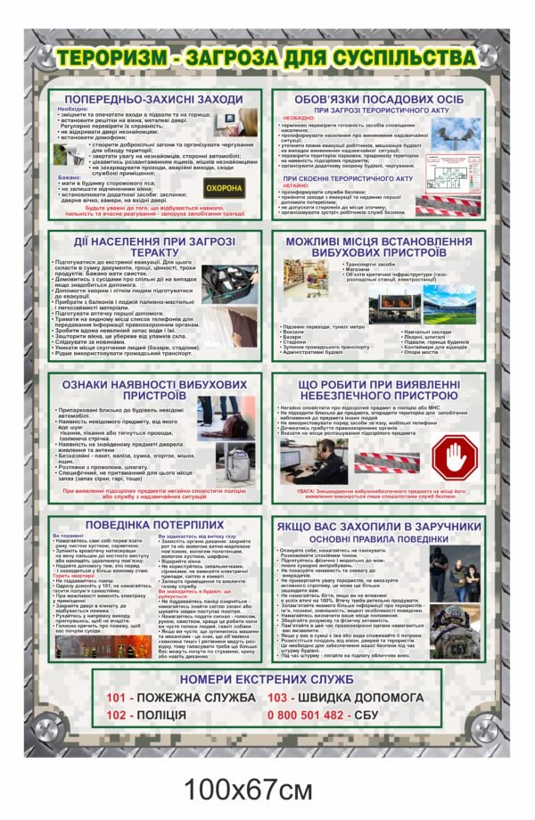 Стенд для військових “Тероризм”