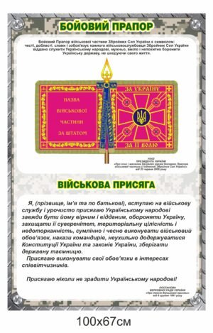 Стенд “Бойовий прапор та Військова присяга”