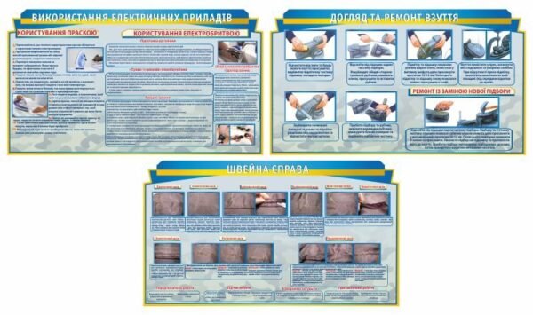 Військові стенди “Швейна справа, Ремонт взуття”