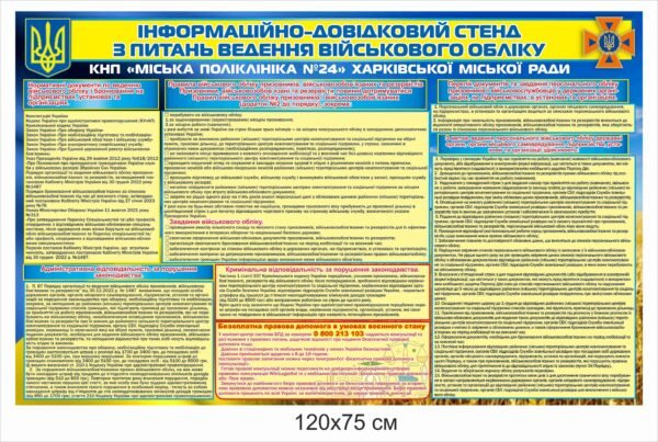 Стенд “Військовий облік” на підприємстві