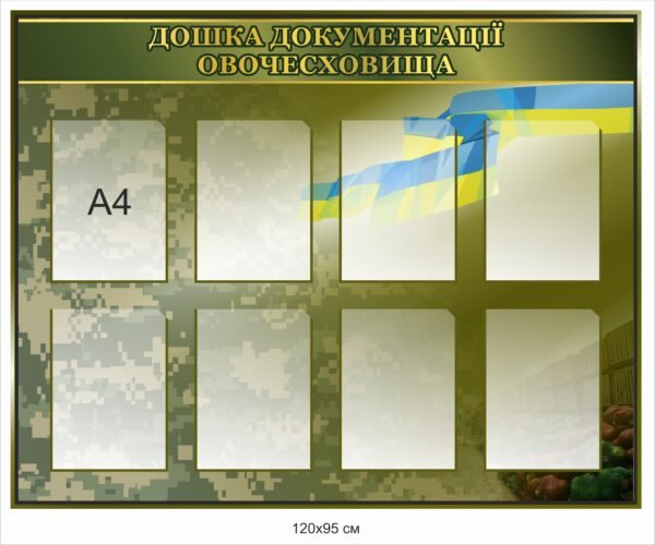Військовий стенд “Дошка документації овочесховища”