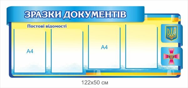 Військовий стенд “Зразки документів”