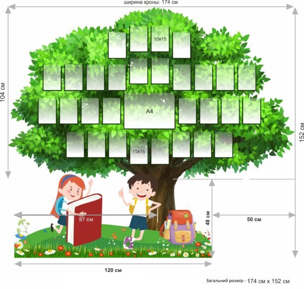 Стенд для фотографій учнів