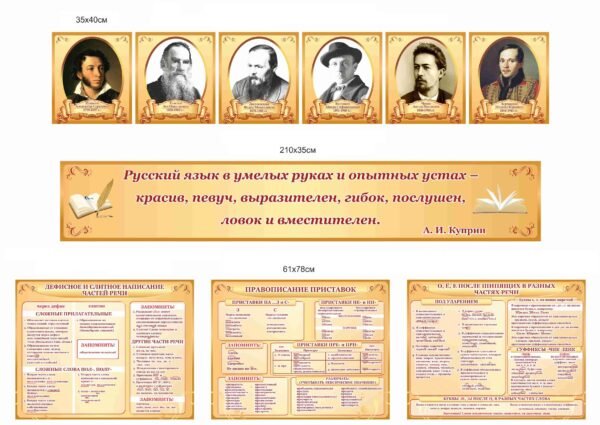 Комплект стендів з російської мови