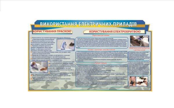 Військовий стенд “Використання електричних приладів”