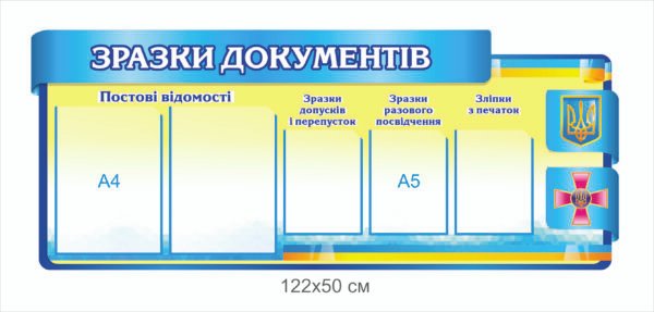 Військовий стенд “Зразки документів”