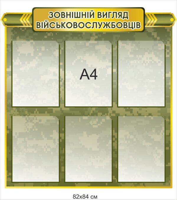 Стенд “Зовнішній Вигляд Військовослужбовців”