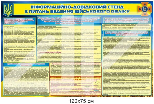 Стенд з питань “Ведення військового обліку”
