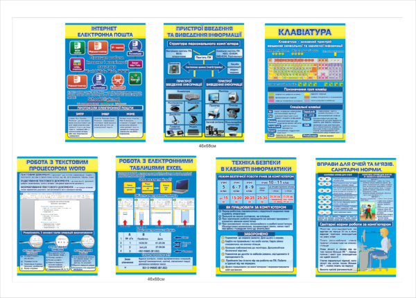 Комплект стендів для оформлення кабінету інорматики
