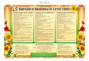 Стенд “Навчайся працювати самостійно”
