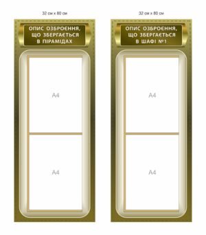 Стенд “Вид озброєння що зберігаеться..”