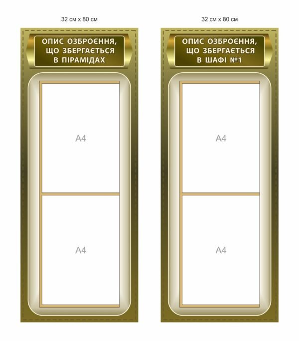 Стенд “Вид озброєння що зберігаеться..”