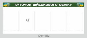 Куточок військового обліку з гербами
