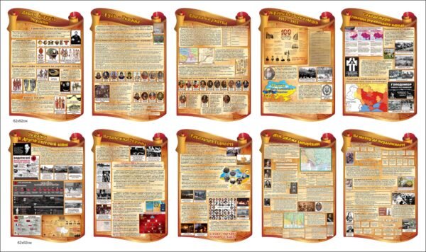 Комплект пластикових стендів “Історія Україний”