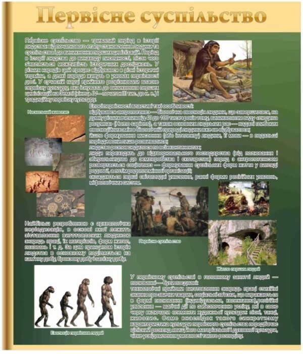 Стенд з історії “Первісне суспільство”