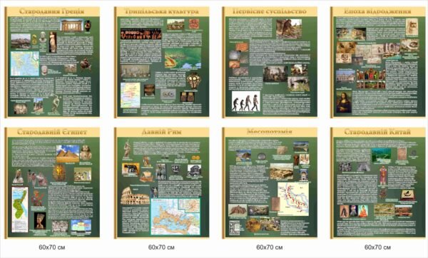 Комплект пластикових стендів “Історія давніх часів”