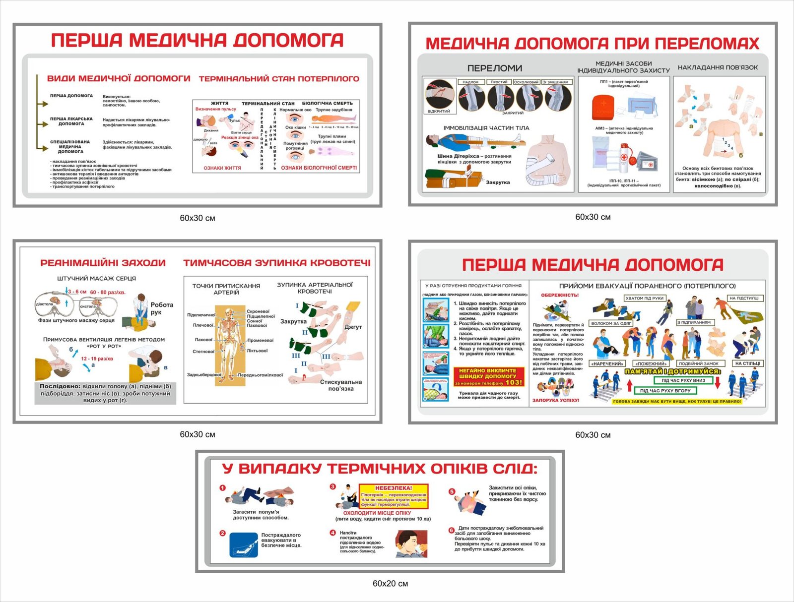 Комплект стендів з медичної допомоги