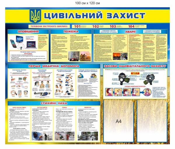 Стенд пластиковий “Цивільний захист”
