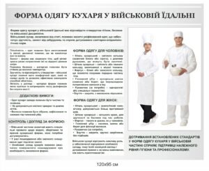 Військовий стенд “Форма одягу кухаря”
