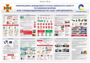 Стенд “Куточок з ЦЗ та пожежної безпекики”