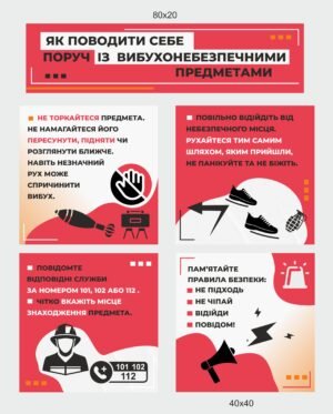Стенди “Правила поводження з вибухонебезпечними предметами”