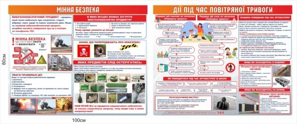 Стенди “Мінна безпека та дії підчас повітряної тривоги”