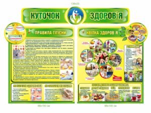 Набір пластикових стендів “Куточок здоров’я”