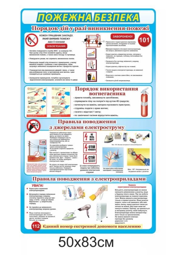 Стенд з пожежної безпеки