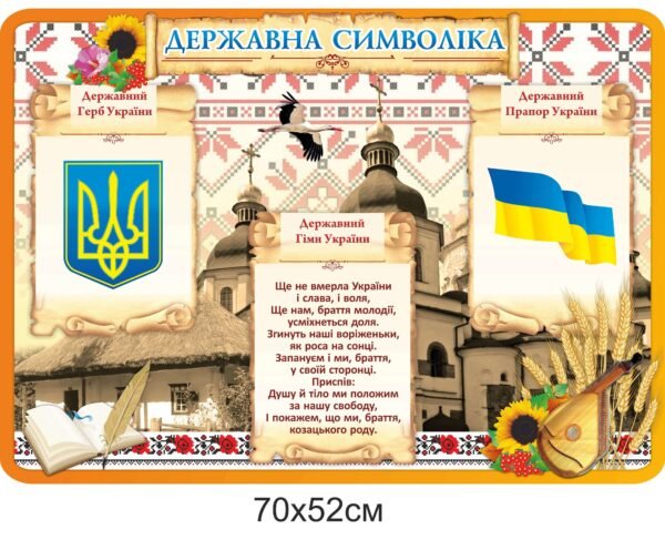 Стенд пластиковий “Державна символіка”