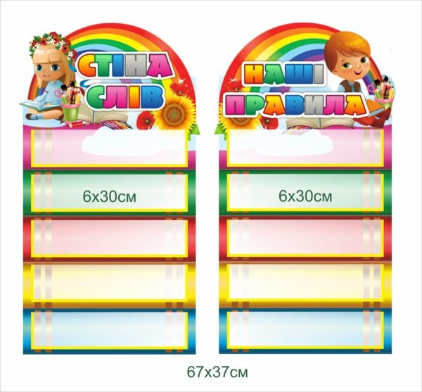 Комплекс стендів з кишенями для НУШ
