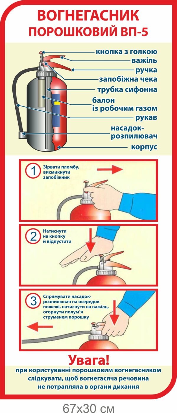 Стенд “Вогнегасник порошковий ВП-5”